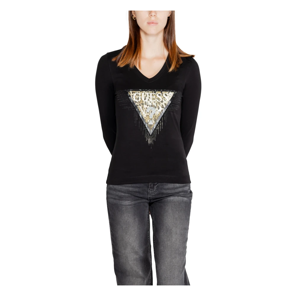 Guess Herfst Winter Dames T-Shirts Collectie Black Dames