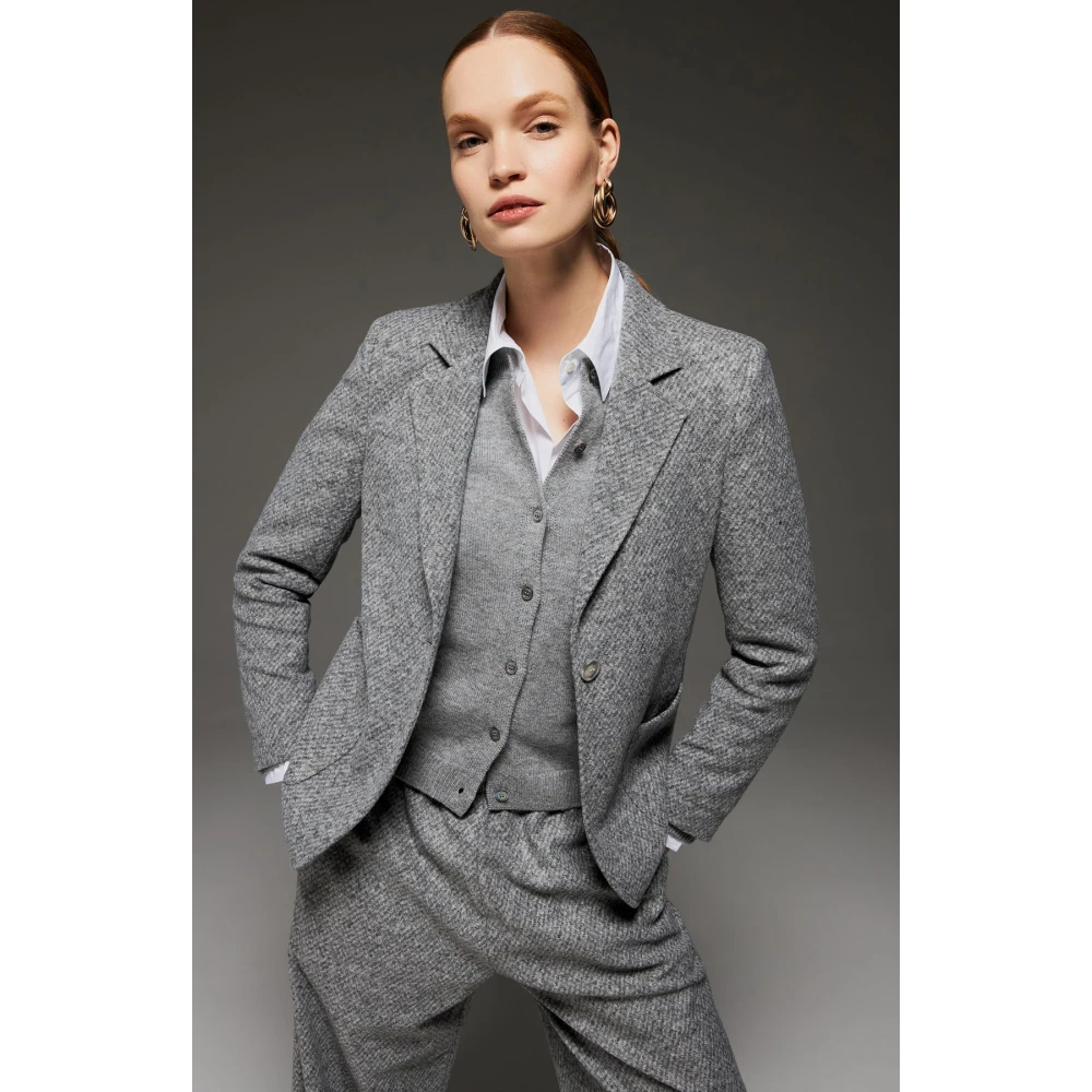 Seventy Cashmere Cardigan met knoopsluiting Gray Dames
