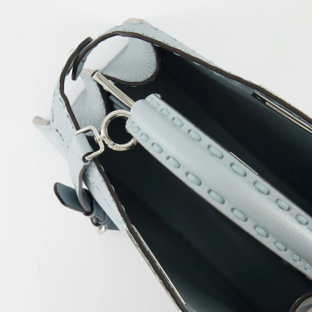 Fendi Getextureerde leren Peekaboo ISeeU tas Blue Dames