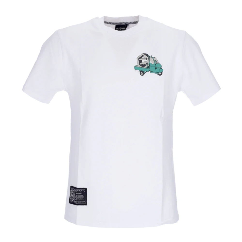 Dolly Noire Witte Tee met Drie Wielen Print White Heren