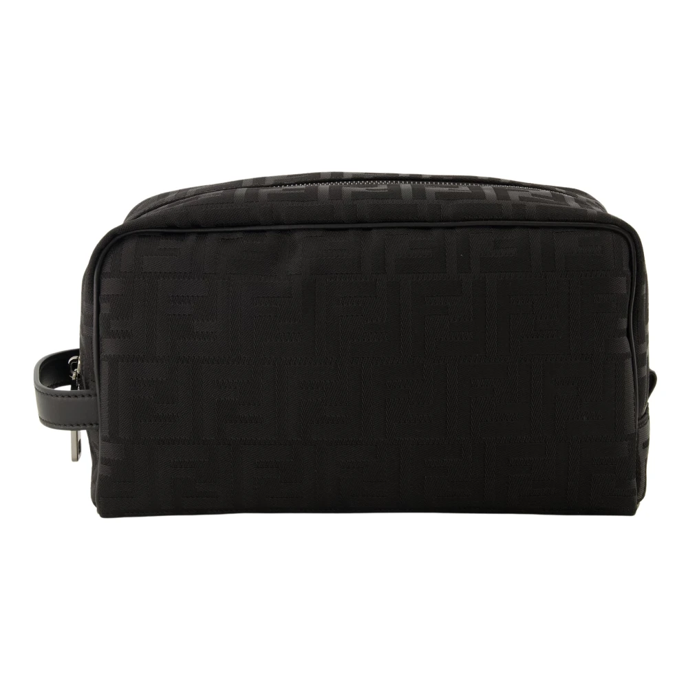 Fendi Mannelijk Zwart Tassen Heren, One Size, Nylon, Toiletzak