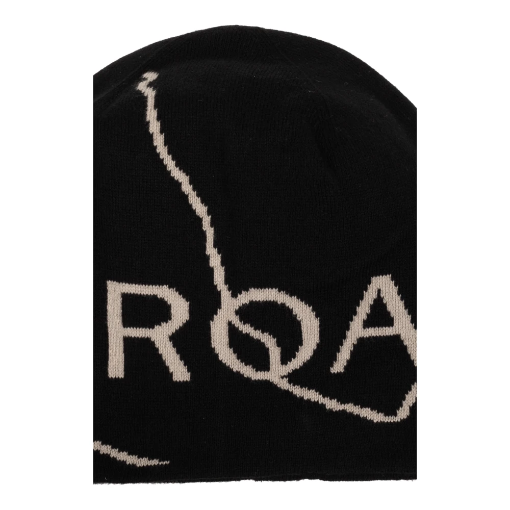ROA Beanie met logo Black Heren