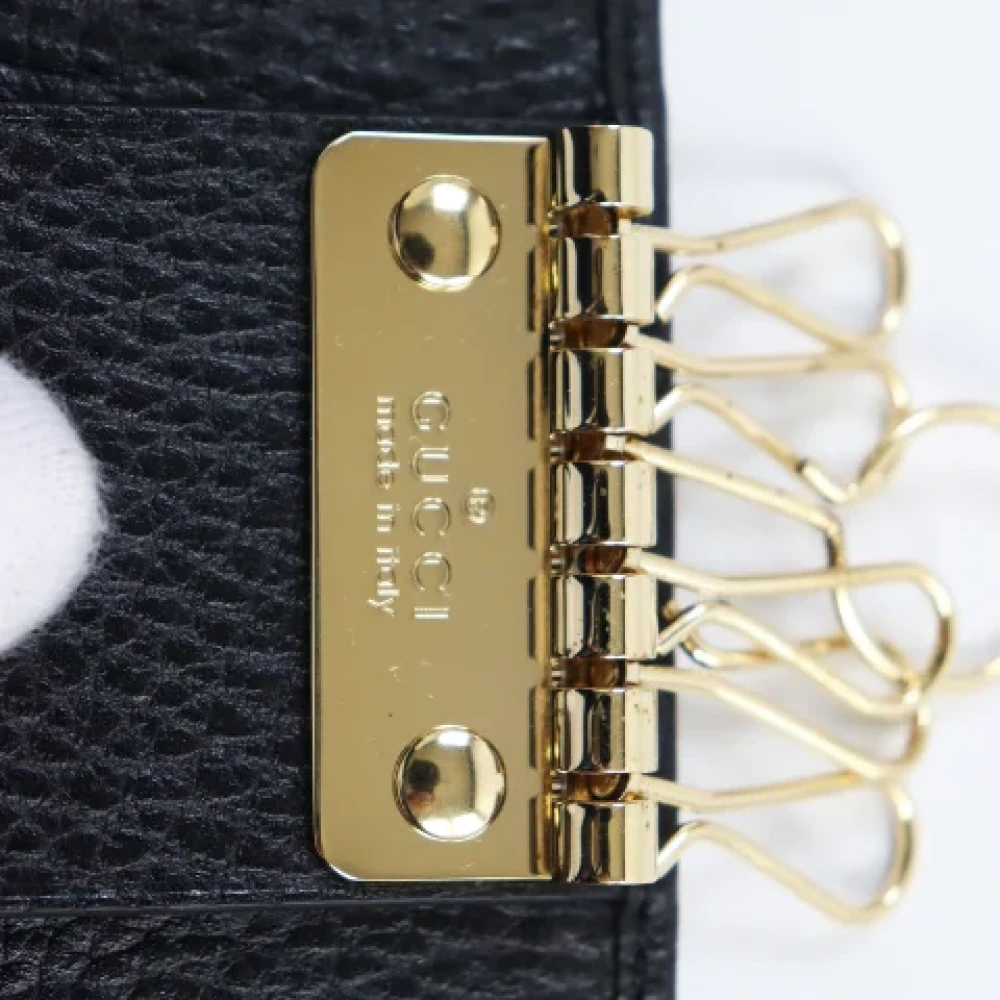 Gucci Vintage Pre-owned Leather key-holders Black Dames