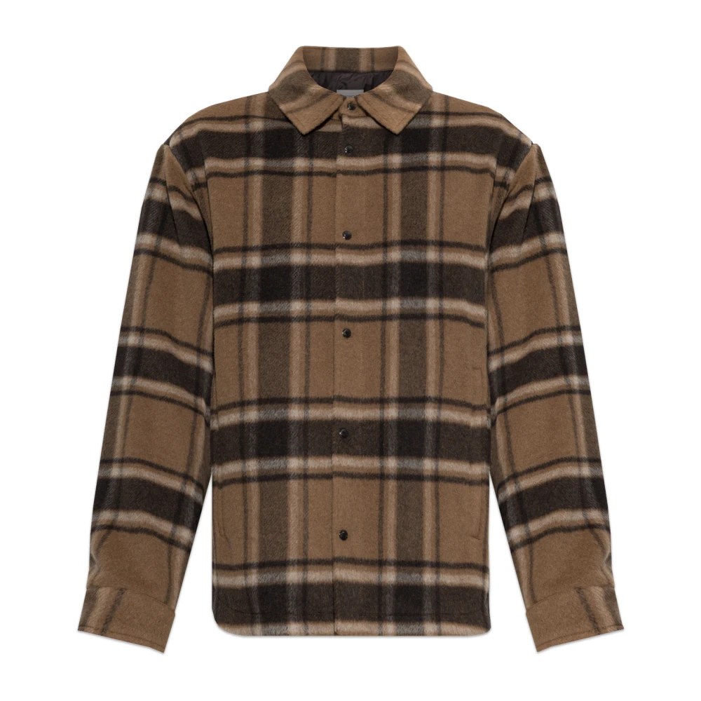 Moncler Giacca Camicia In Lana A Quadri Uomo da Beige, Taglia: M - Immagine 2