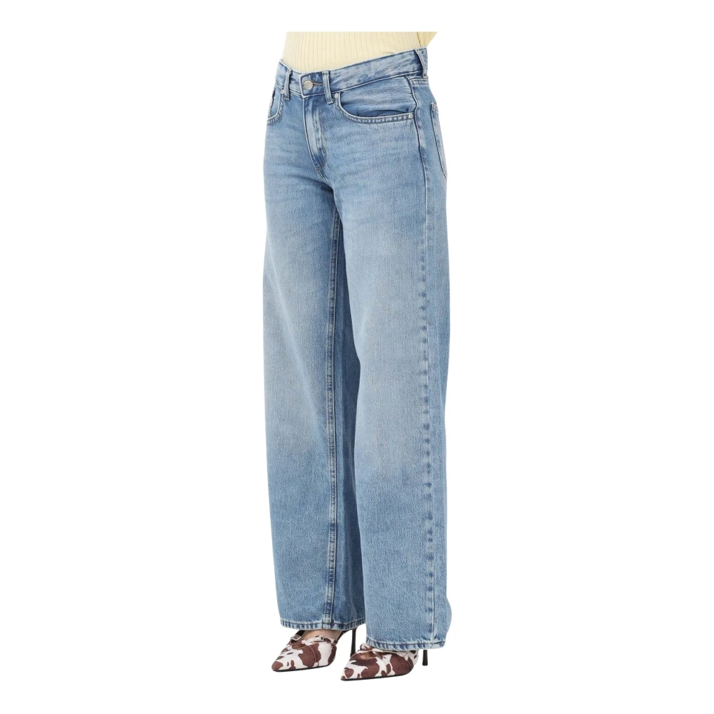 Only Kvinno Blå Jeans Dam, W27, Denim, Wide Jeans