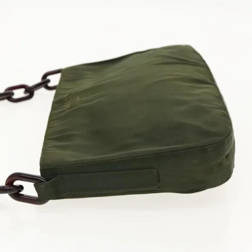 Prada Vintage Pre-owned Nylon prada-bags Green Dames