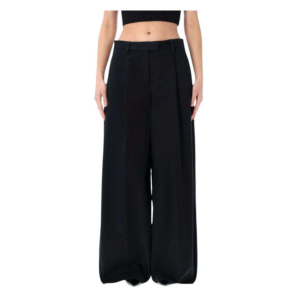 Thelatest Women's Black Wide Trousers, Xs, Deva Tailored Trousers