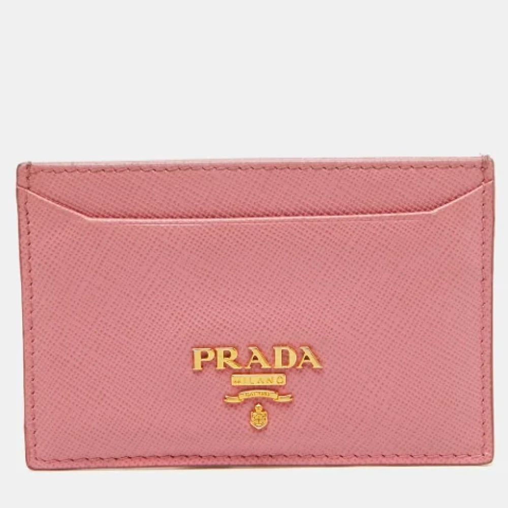 Prada Vintage Pre-owned Leather wallets Pink Dames