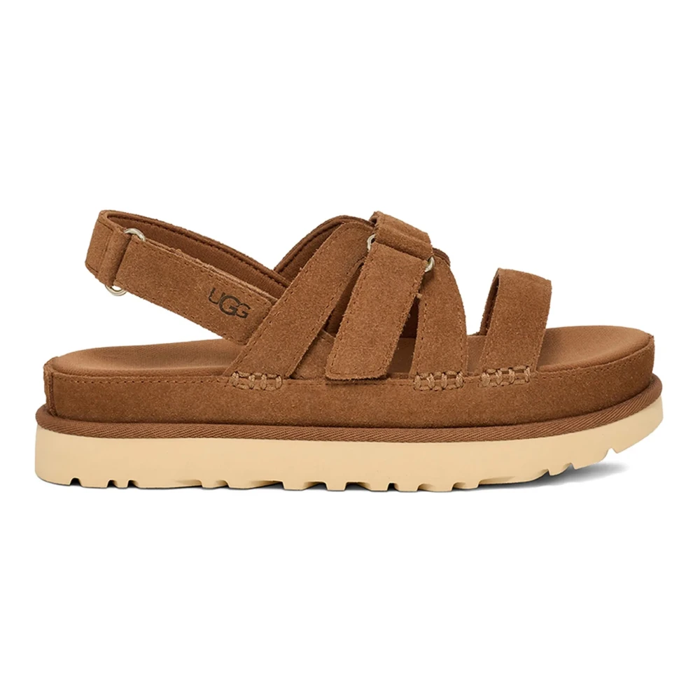 Ugg Women's Brown Flat Sandals, 3 Uk, Goldenstar Gleam Sandals Chestnut