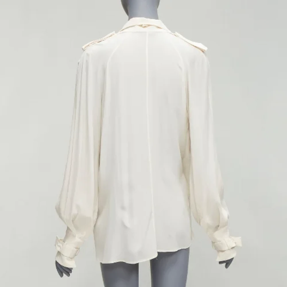 Tom Ford Pre-owned Silk outerwear White Dames