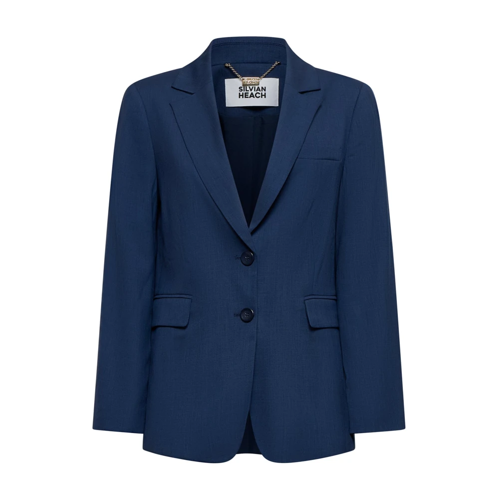 Silvian Heach Vrouw Blauw Jassen Dames, 2XS, Polyester, Klassieke Blazer
