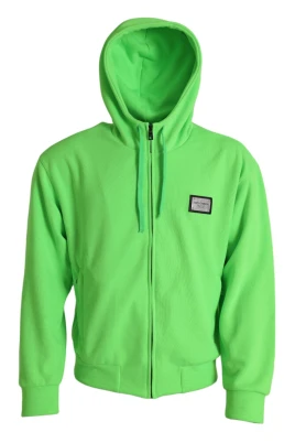 Neon Green Zip Hoodie Sweater