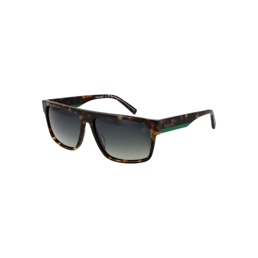 Timberland Men's Brown Rectangle Polarized Sunglasses With Uv Protection