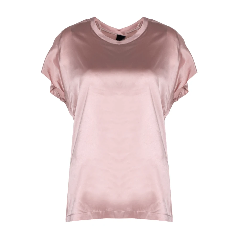 Pinko Elegante T-shirt met strik op de rug Pink Dames