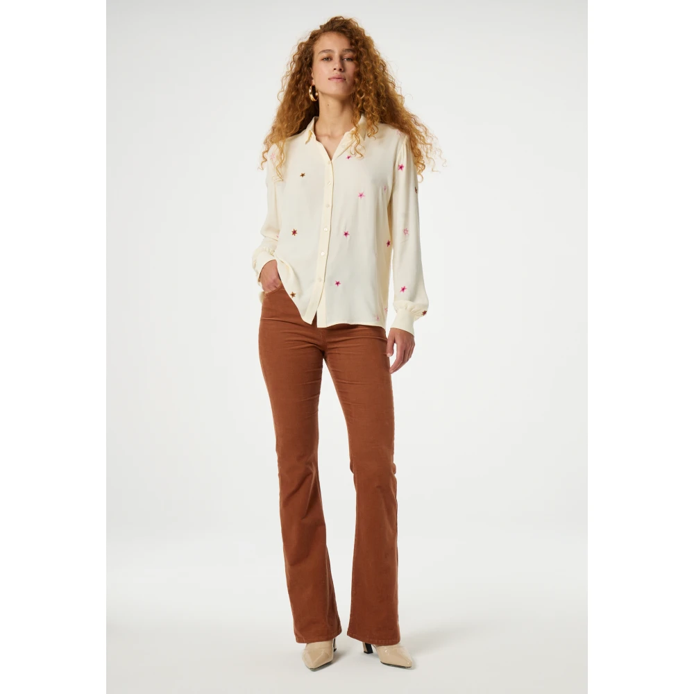 Fabienne Chapot Geborduurde Sterrenblouse Beige Dames
