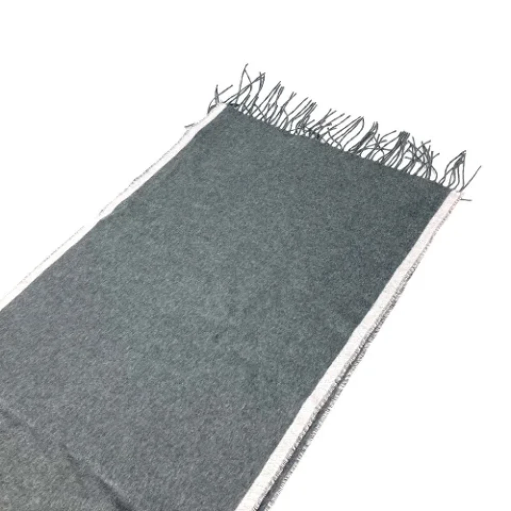 Dior Vintage Pre-owned Silk scarves Gray Dames