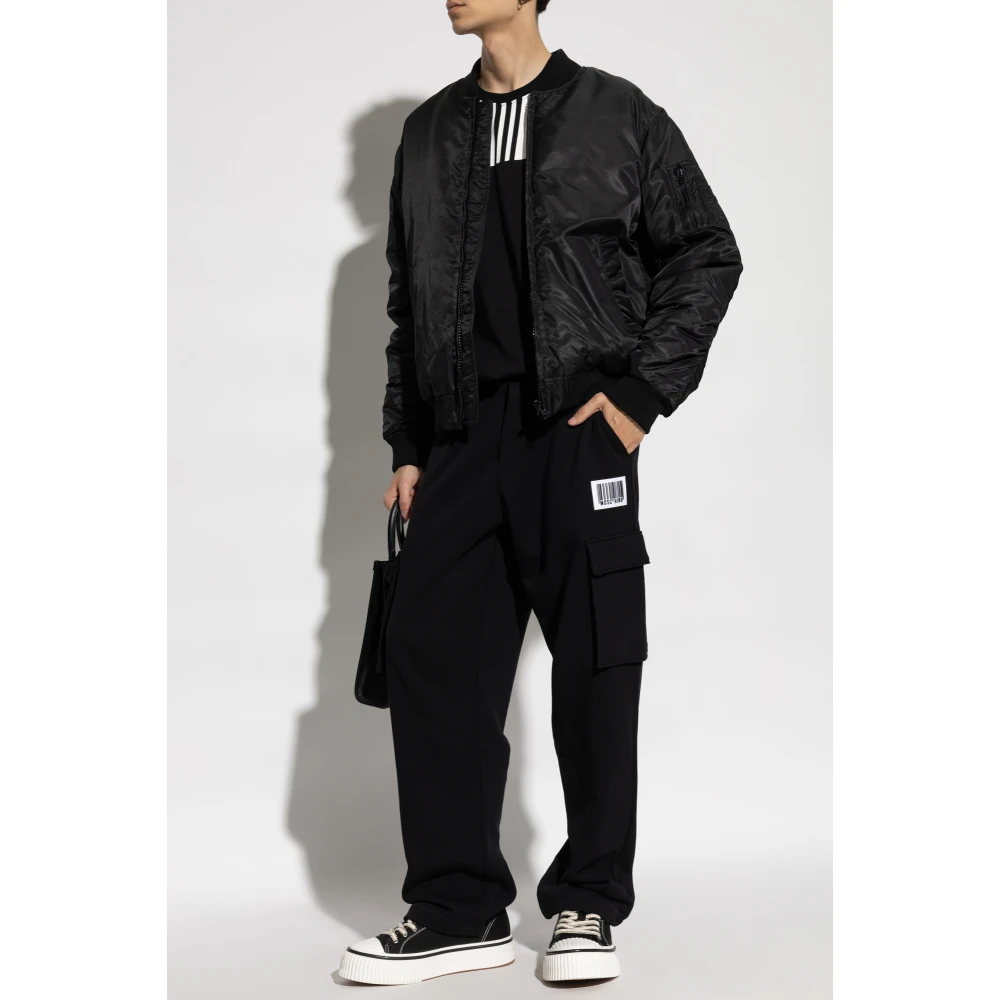 Moschino Gewatteerde 'bomber' jas Black Heren