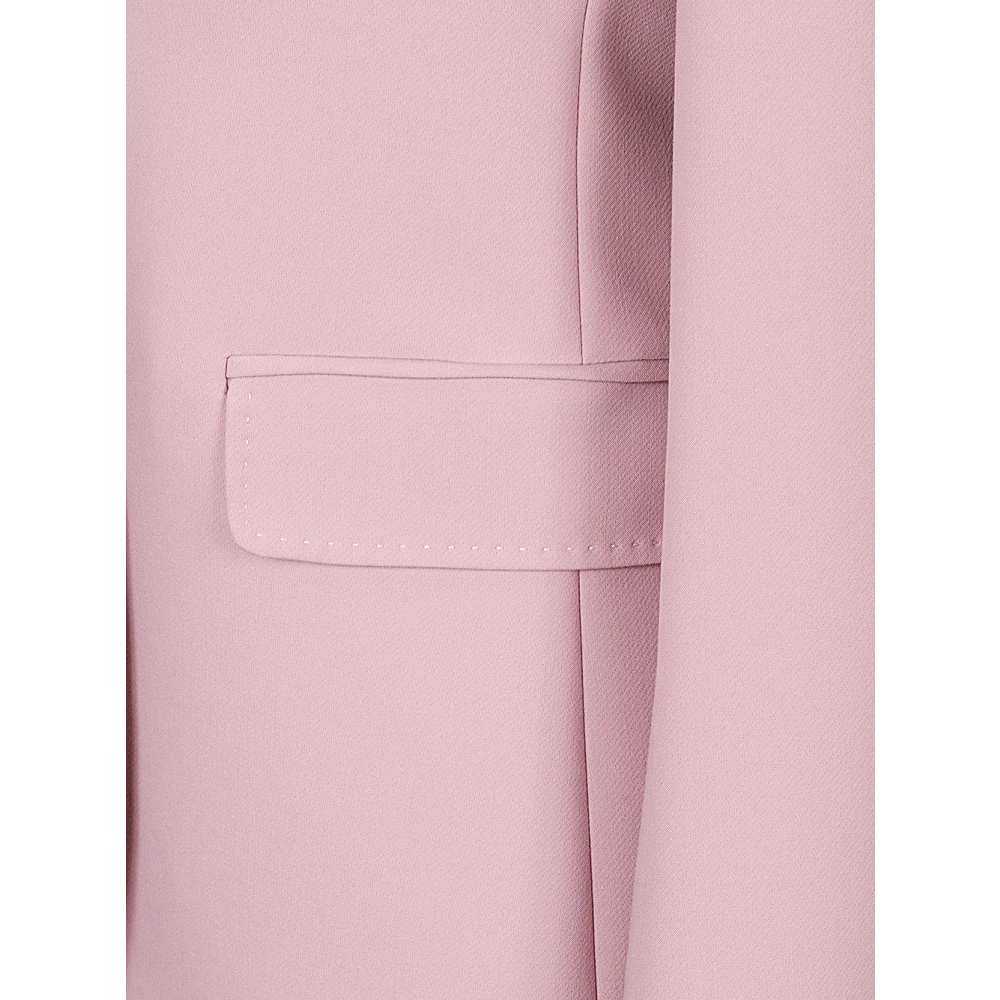 Max Mara Weekend Roze Viscose Blazer met Klassieke Revers Pink Dames