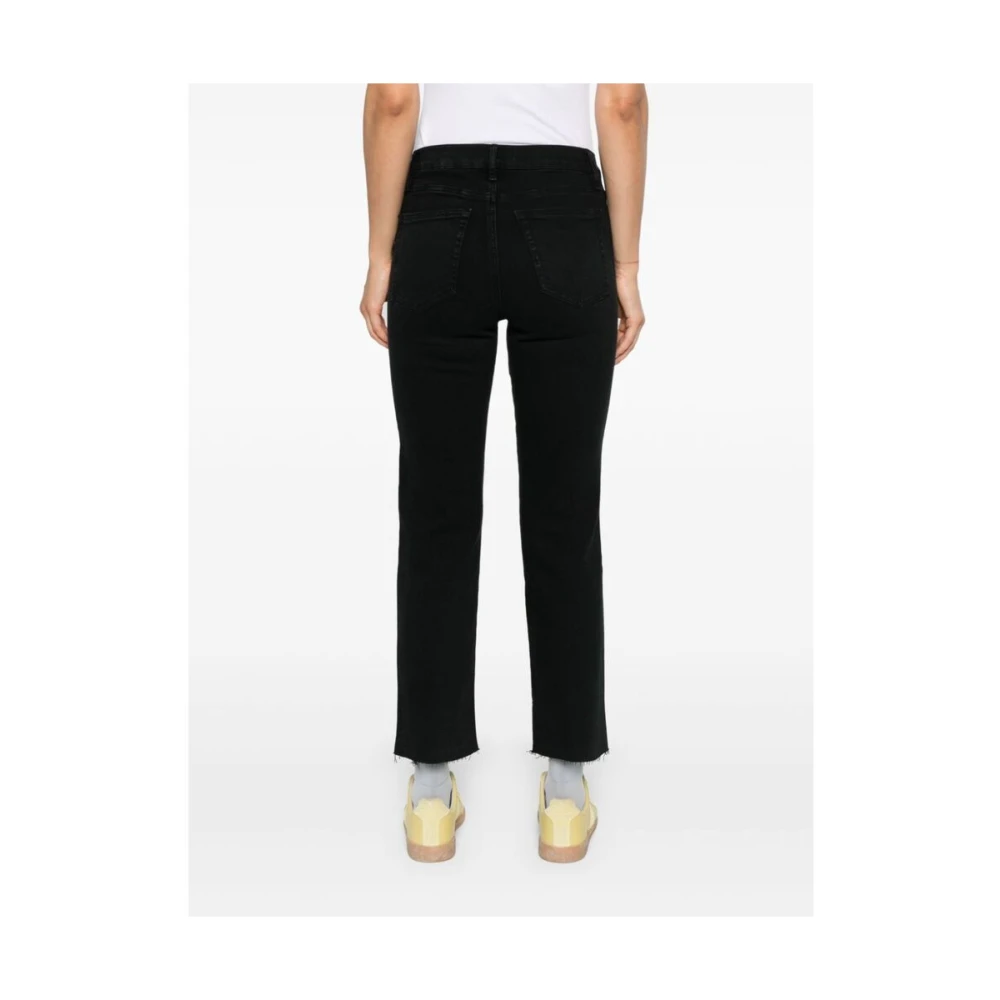 Frame Zwarte Denim Straight Leg Jeans Black Dames
