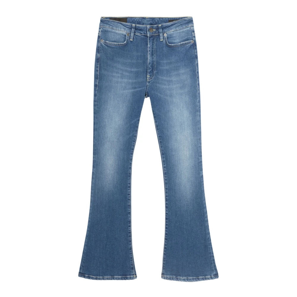 Dondup Ss23 Dames Hoge Taille Flared Jeans Blue Dames
