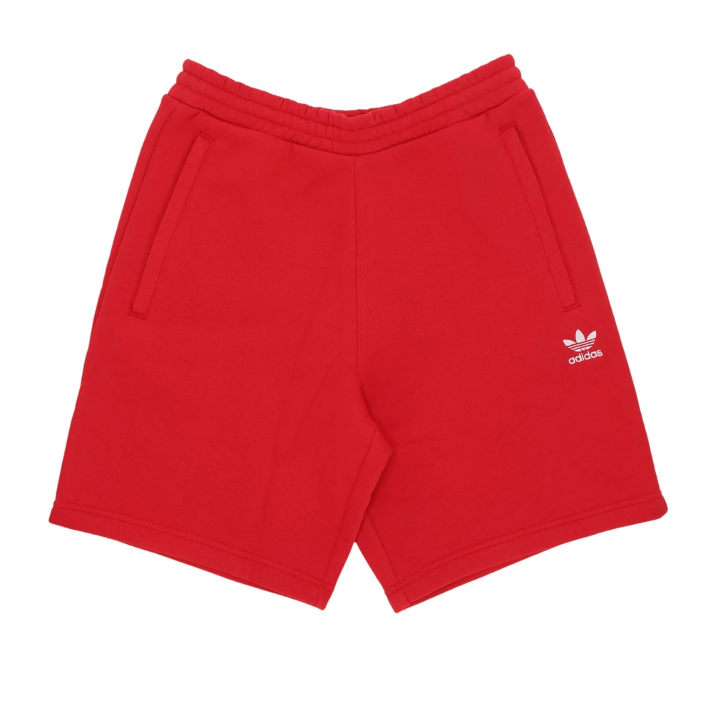 Adidas Essential Short Fleece Tracksuit Bottoms Red Heren