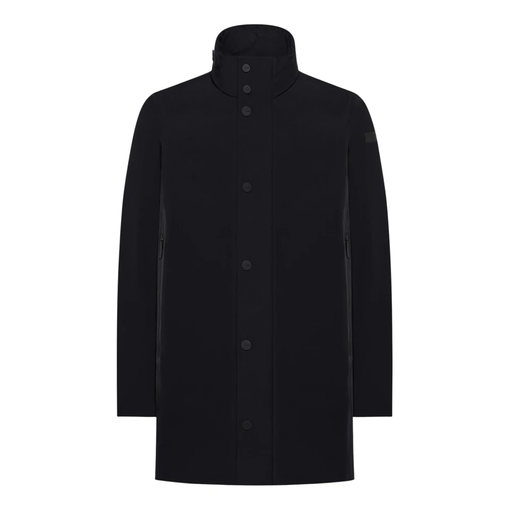 Rrd Men's Black Parkas, L, Floating Raincoat Jacket