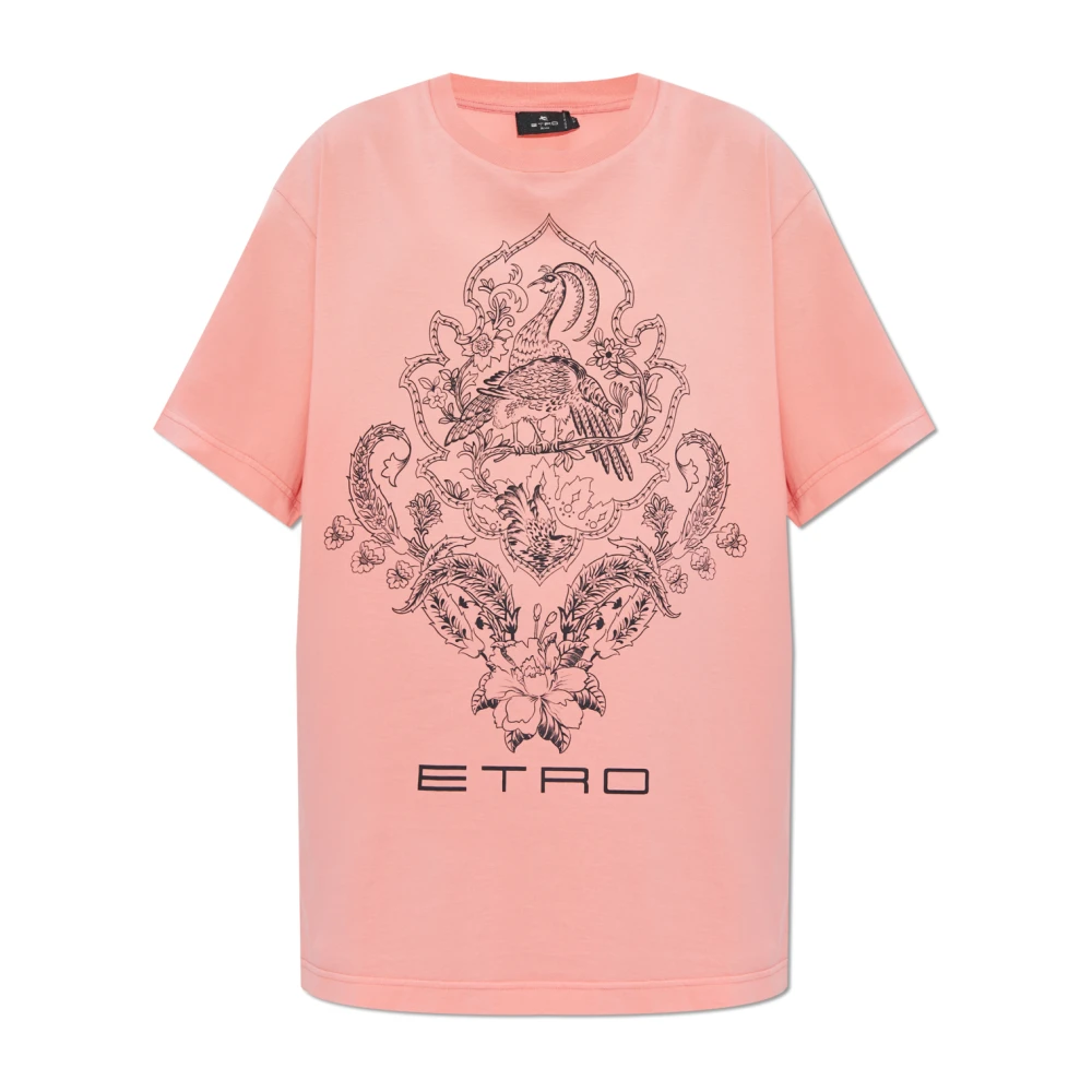 ETRO T-shirt met print Pink Dames