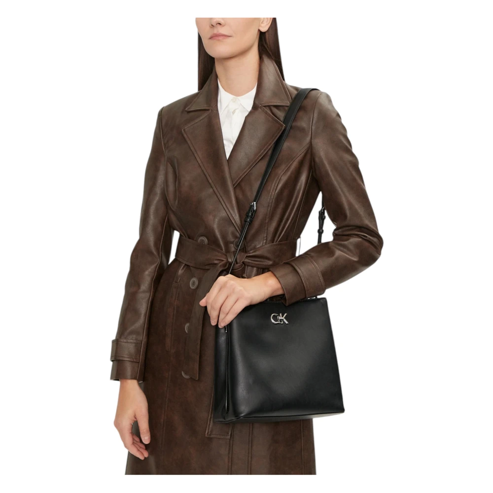Calvin Klein Lente Zomer Dames Middelgrote Tassen Collectie Black Dames