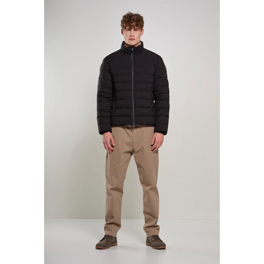 BomBoogie Stretch Donsjas met Opstaande Kraag Black Heren