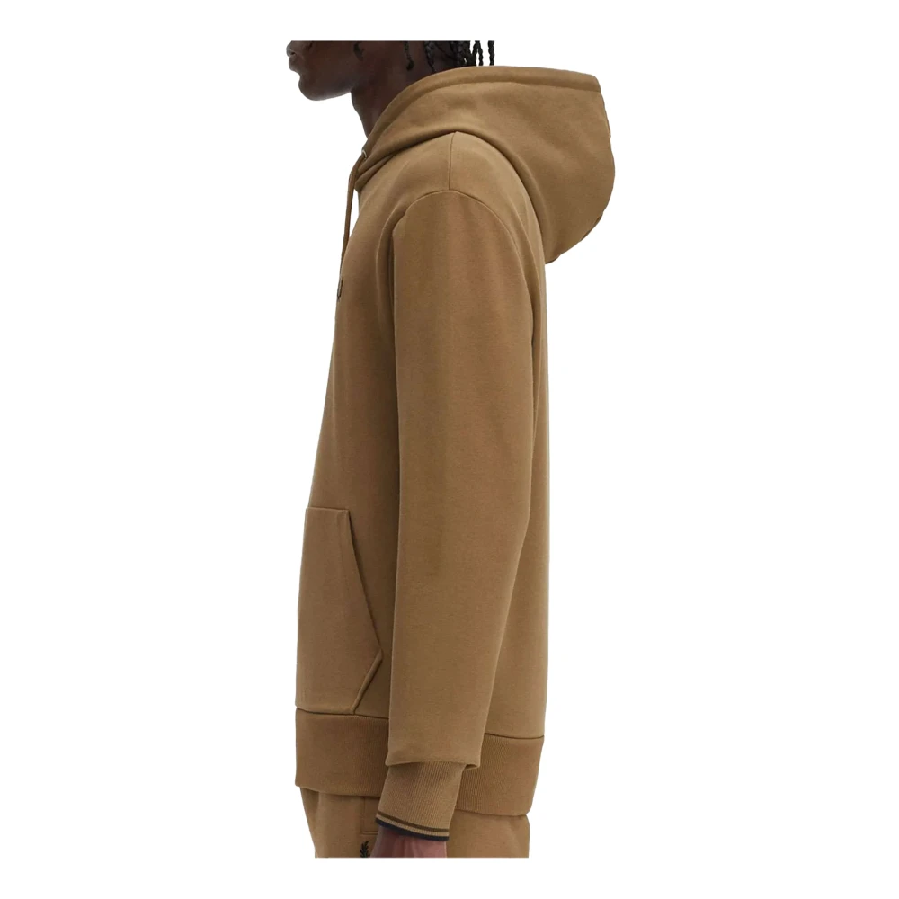 Fred Perry Fp Tip-Sweatshirt Met Capuchon Brown Heren