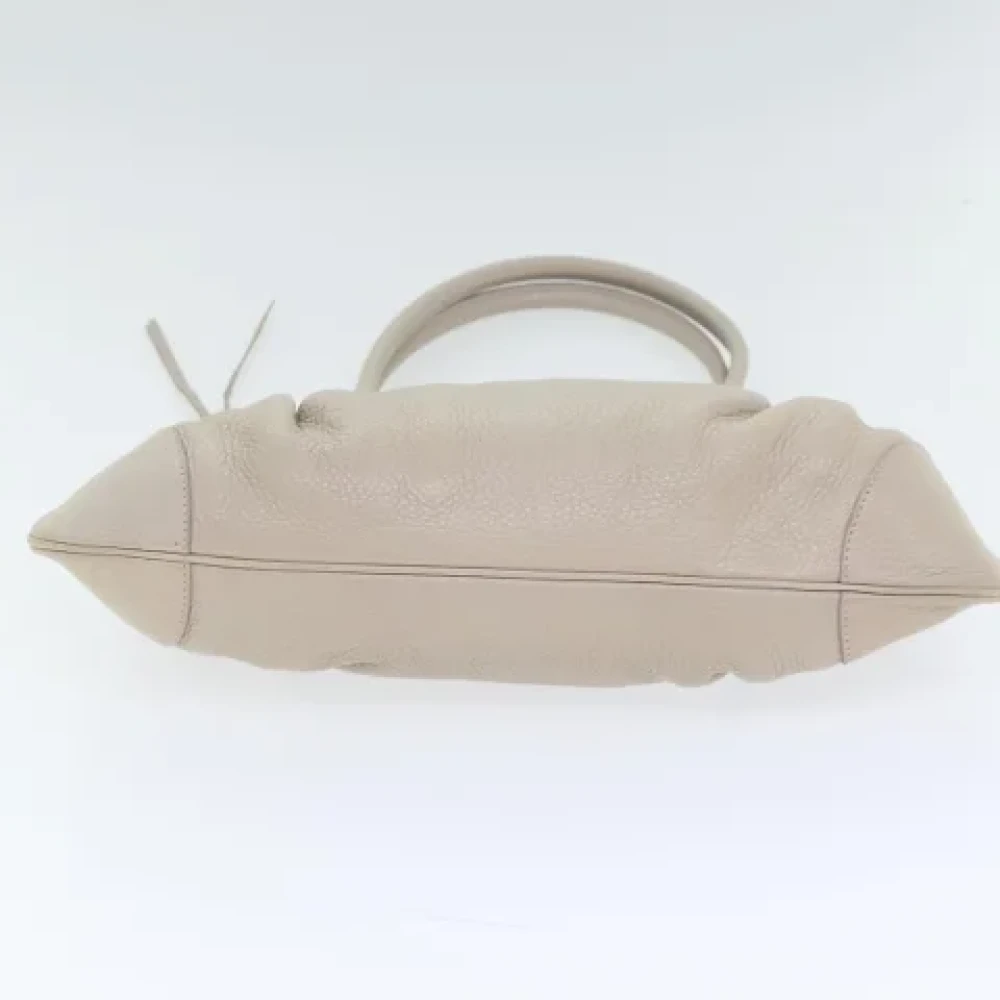 Salvatore Ferragamo Pre-owned Leather handbags Beige Dames