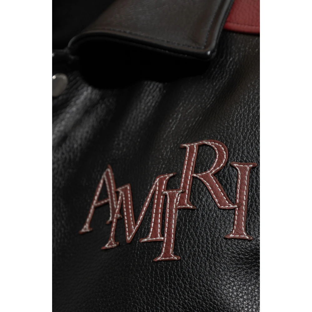 Amiri Leren jas Black Heren