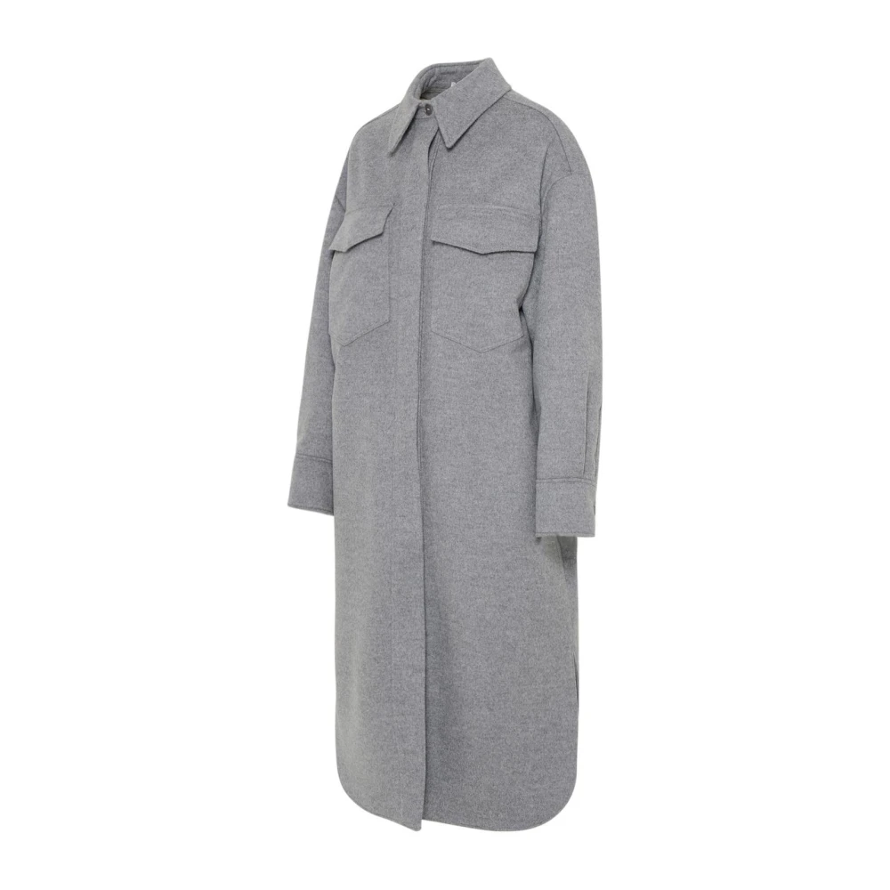 Stella Mccartney Eenvoudige Knoopsluiting Jas Gray Dames