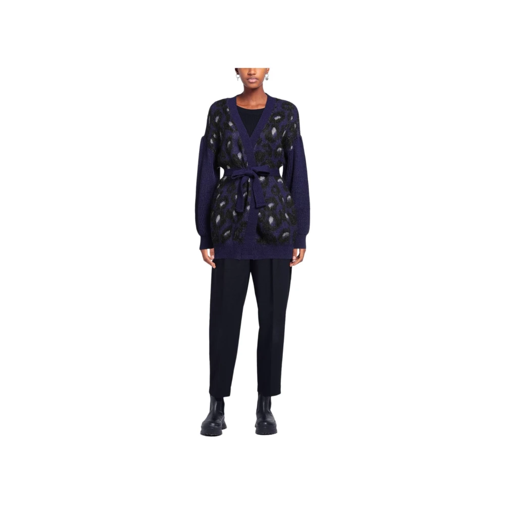 Kocca Stijlvolle Cardigan voor Vrouwen Purple Dames