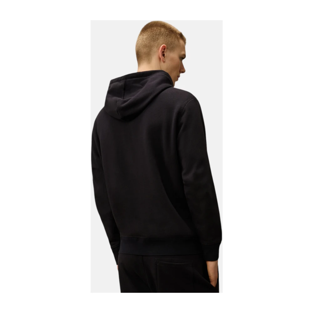C.P. Company Navy Blauwe Zip-Up Sweatshirt met Geborduurd Logo Blue Heren