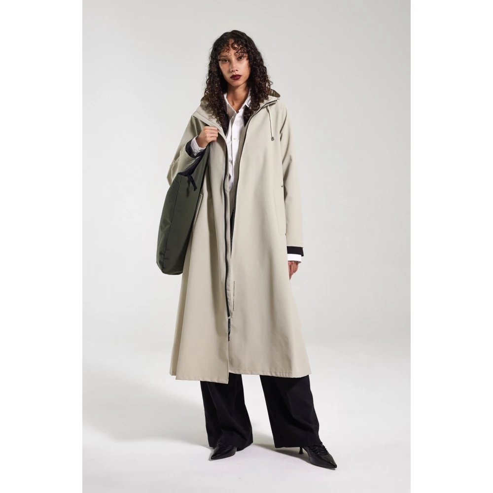 Stutterheim Lichtgewicht Matte Rits Regenjas Beige Dames