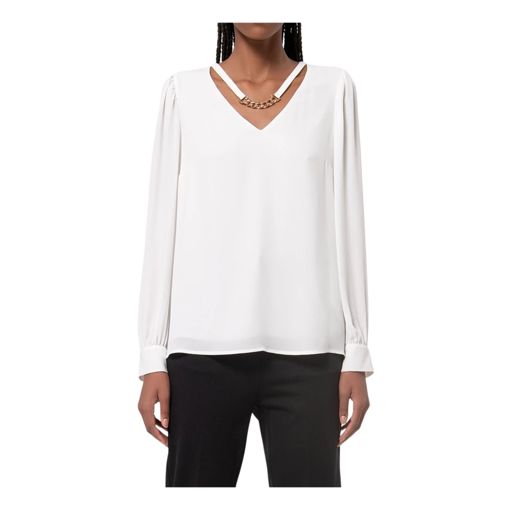 Fracomina Women's White Blouses, M, Camicia