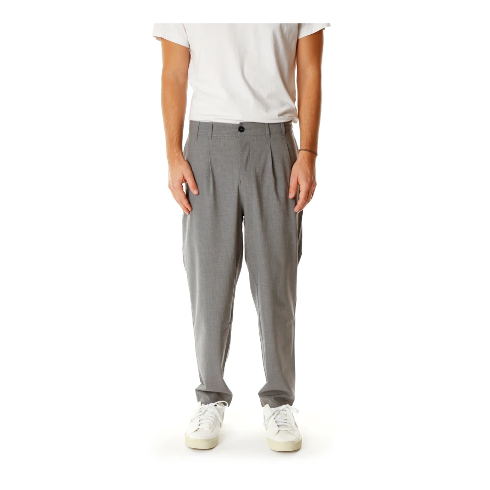 American vintage Tapered Fit Casual Broek Gray Heren