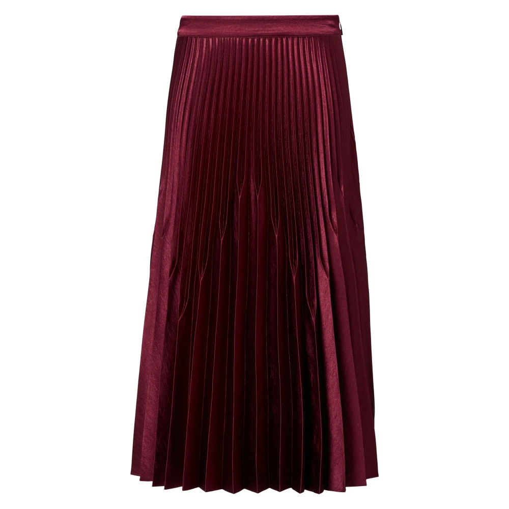 Comma Geplooide rok met zijrits Red Dames
