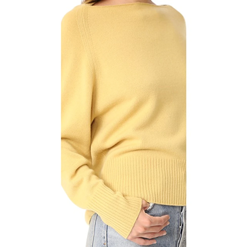 Vince Mosterd Boatneck Jumper Yellow Dames