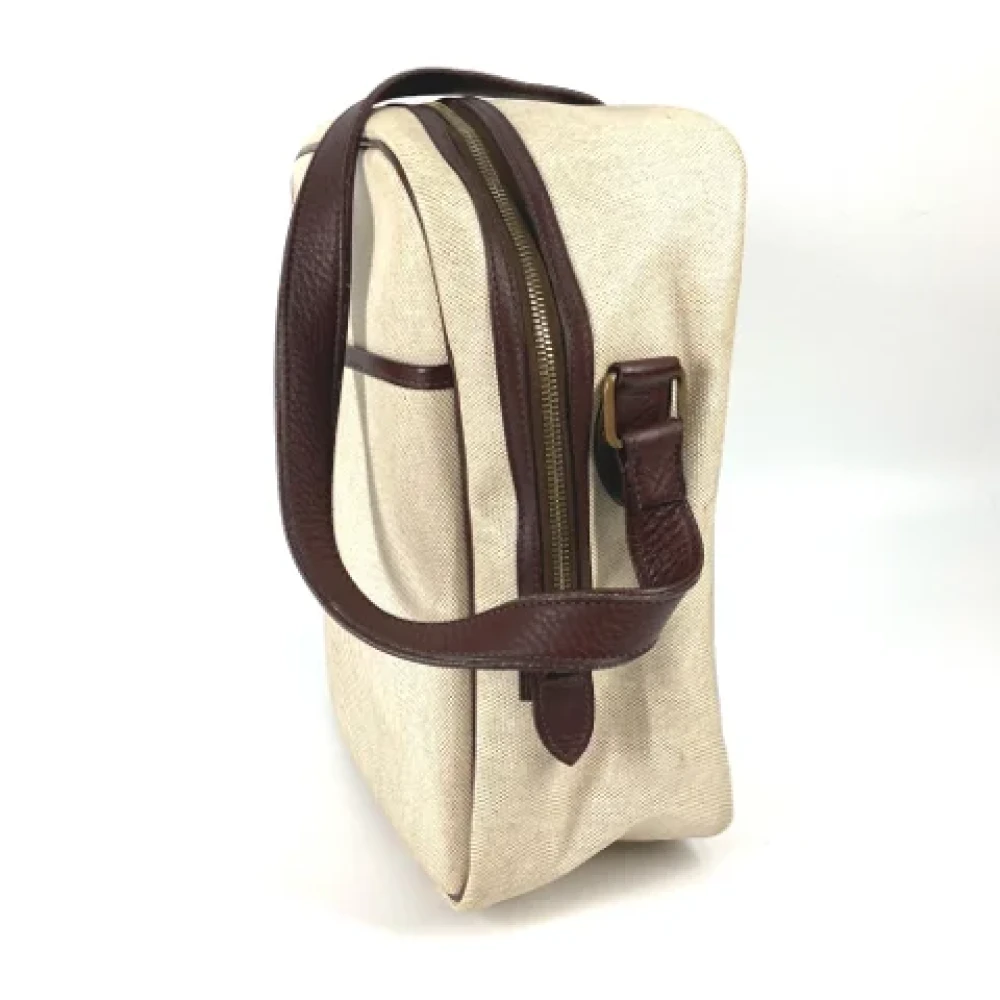 Hermès Vintage Pre-owned Fabric shoulder-bags Beige Dames