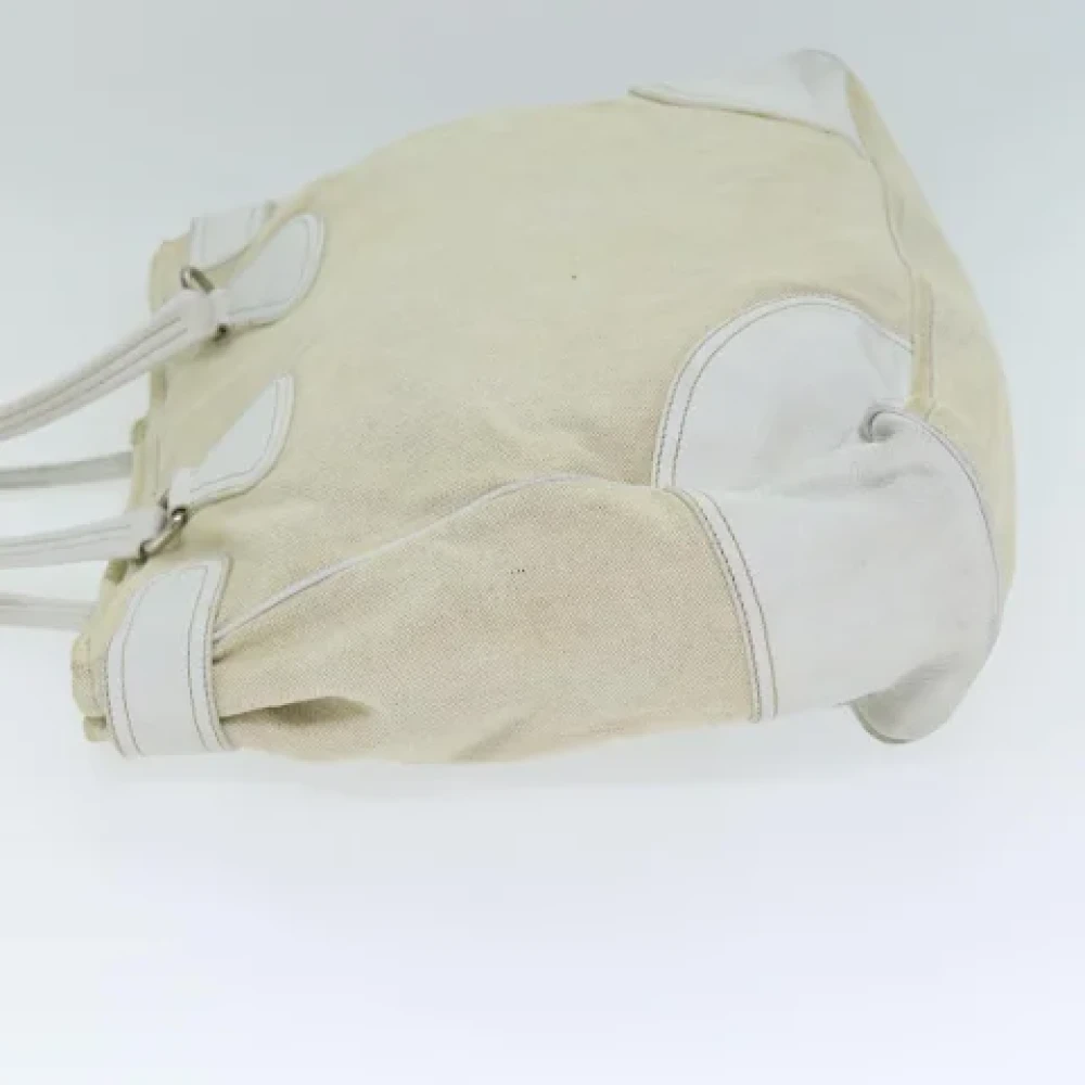 Prada Vintage Pre-owned Canvas totes Beige Dames