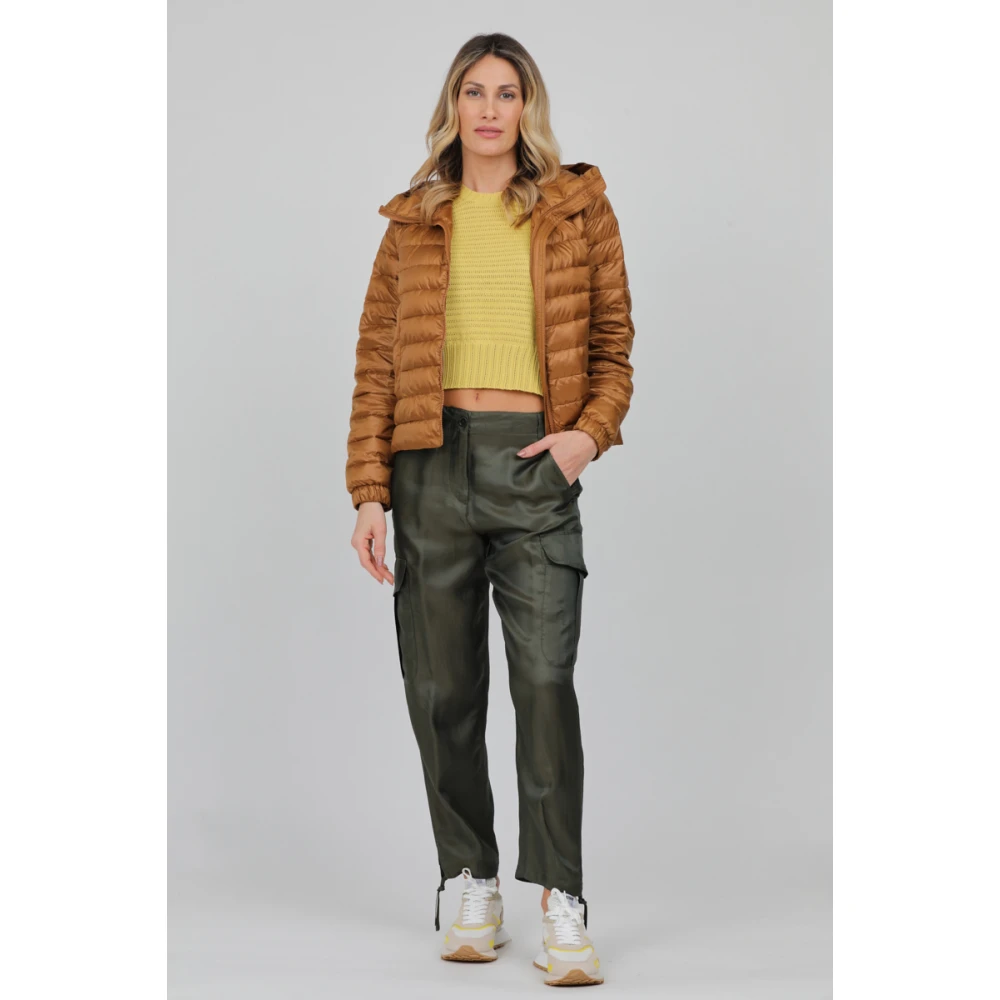 Aspesi Cargo Broek met Trekkoord en Manchetten Green Dames