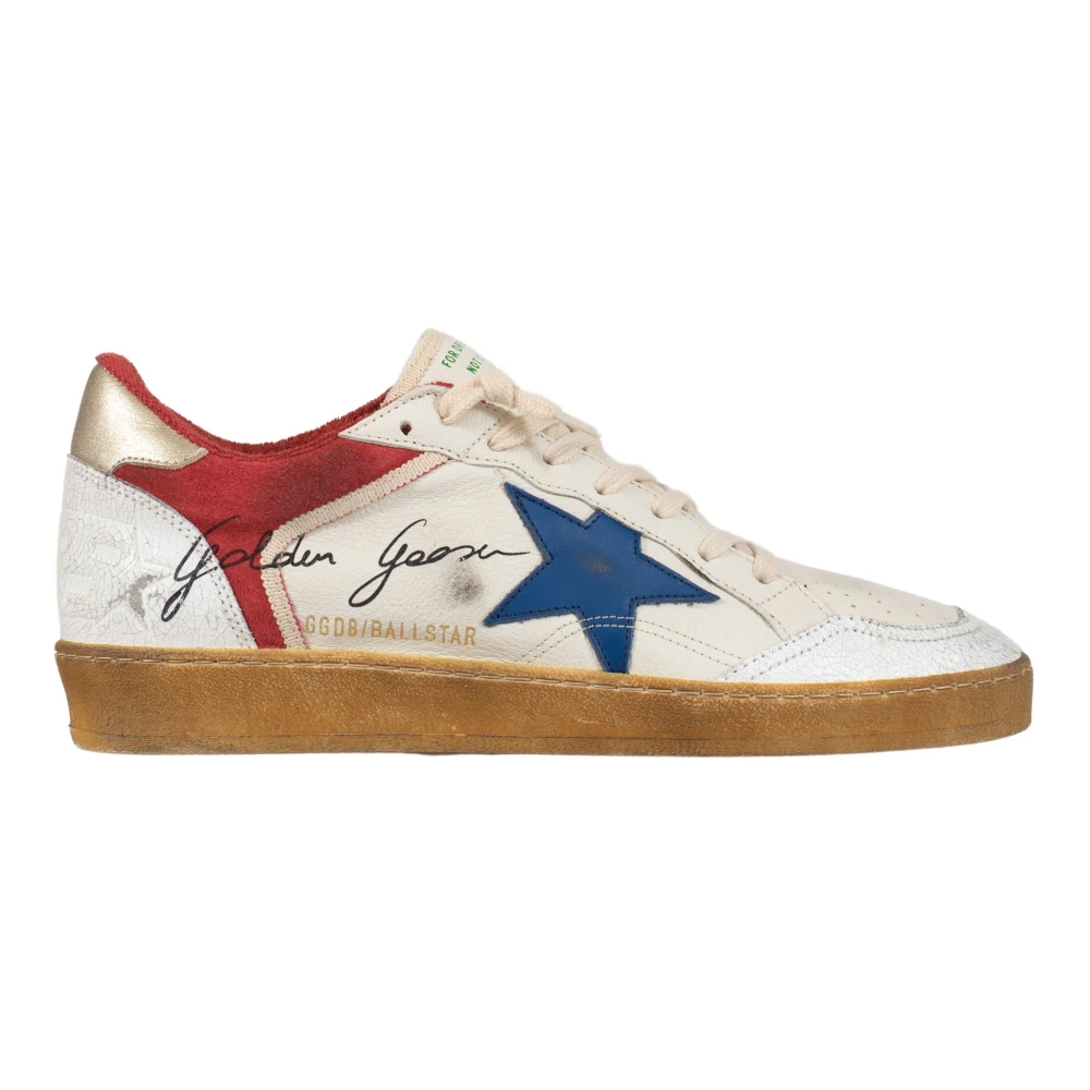Golden Goose Vintage-geïnspireerde Ballstar Sneakers White Heren