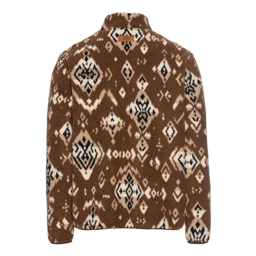 camel active Stijlvol Fleecejack met Opstaande Kraag Brown Heren