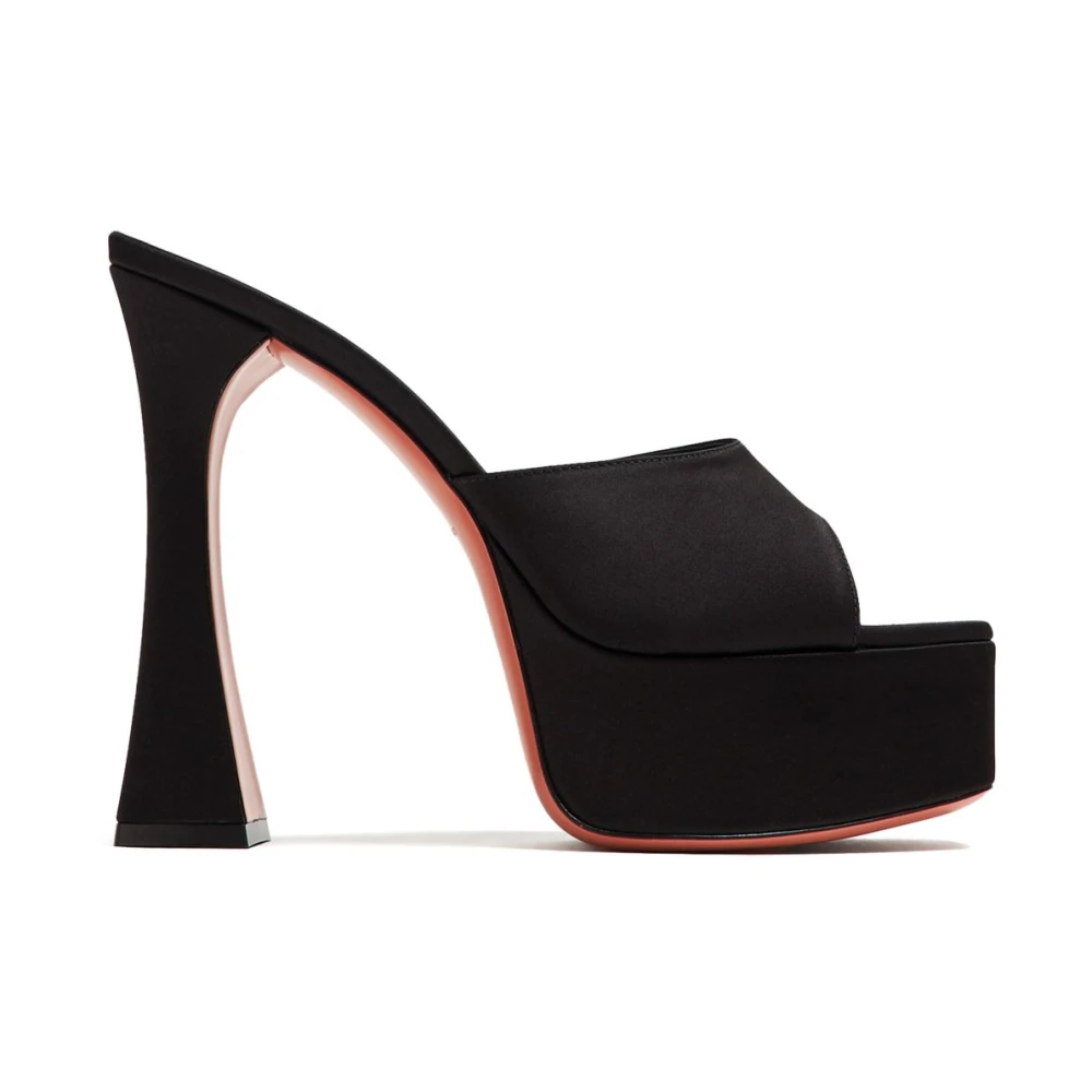 Amina Muaddi , Heeled Mules, Female, Black, 7 Uk, Sandals Black