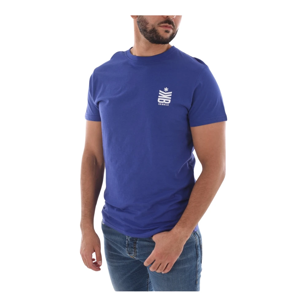 Bikkembergs Surf Icon T-shirt 100% katoen Blue Heren