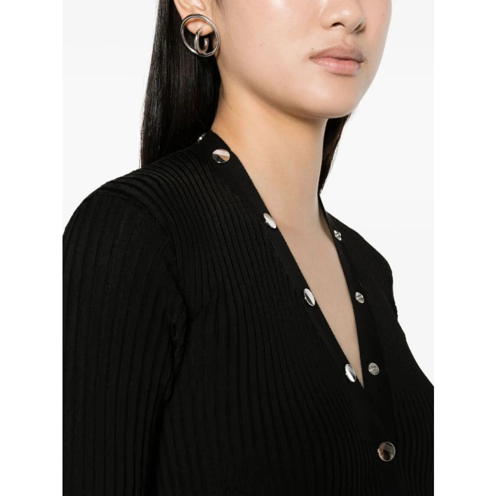 The Attico Zwarte Cardigan Black Dames