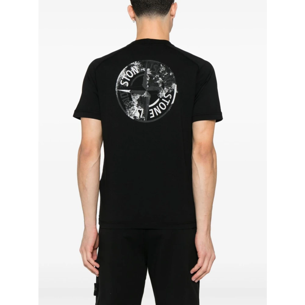 Stone Island Zwarte T-shirts en Polos Black Heren