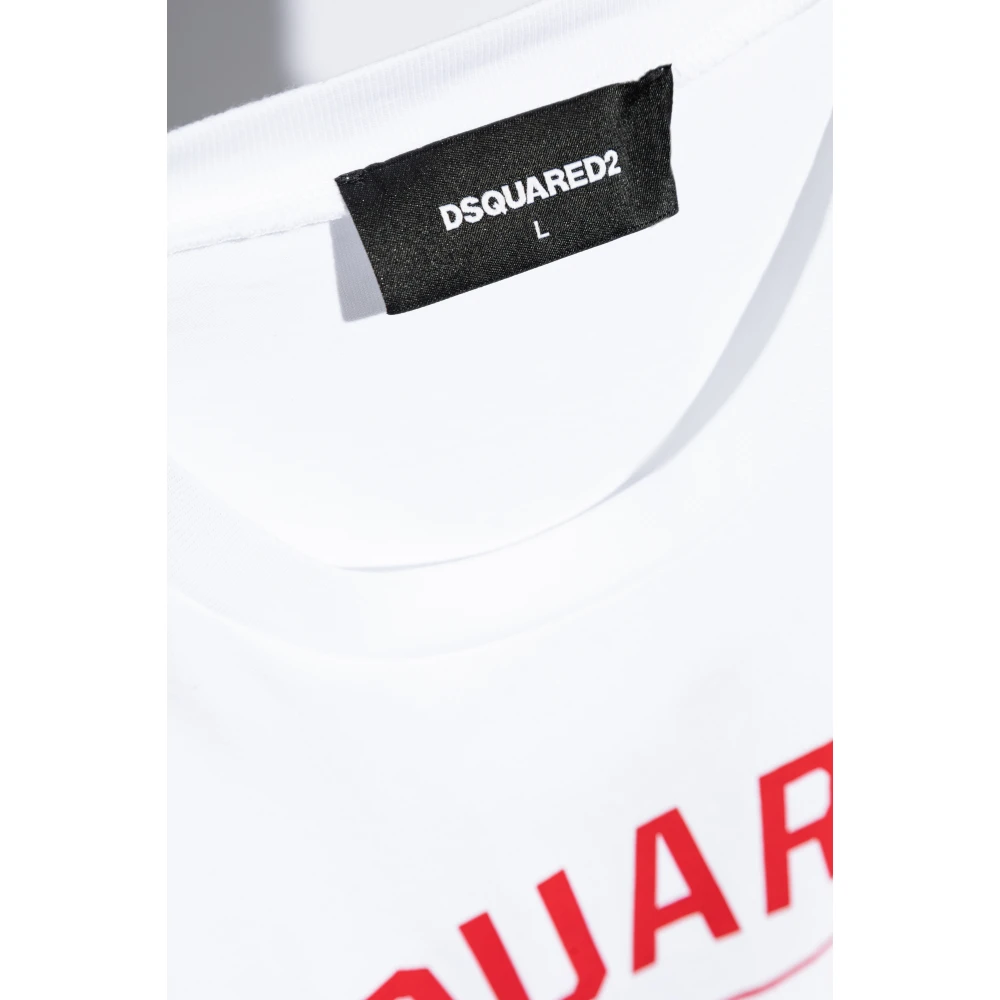 Dsquared2 T-shirt met logo White Heren